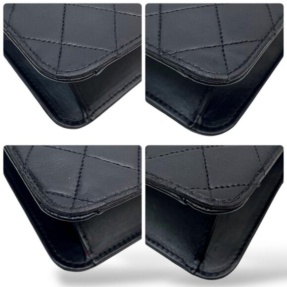 CHANEL 24K Timeless Classic Vintage Small Single Flap Bag Chain Purse Black - Picture 12 of 16